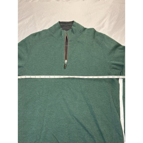 Tommy Bahama Flipshore 1/4 Zip Reversible Sweatshirt Green & Gray Mens Large - Picture 5 of 11